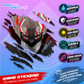 Dandadan Anime Scratch Sticker | Waterproof Vinyl for Helmet, Motorcycle, Car, Laptop & Tumbler