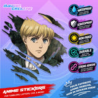 Attack on Titan Anime Inspired Scratch Sticker Waterproof Vinyl for Helmet Motorcycle, Car & Tumbler