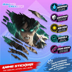 Attack on Titan Anime Inspired Scratch Sticker Waterproof Vinyl for Helmet Motorcycle, Car & Tumbler