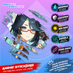 Genshin Liyue Inspired Scratch Sticker | Waterproof Vinyl for Helmet, Motorcycle, Laptop & Tumbler
