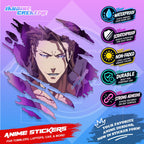 Bleach Anime Inspired Scratch Sticker Waterproof Vinyl for Helmet, Motorcycle, Car, Laptop & Tumbler