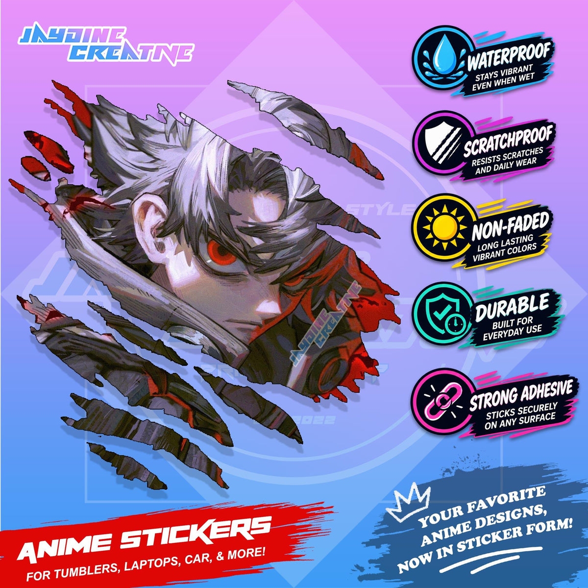 Gachiakuta Anime Inspired Scratch Sticker | Waterproof Vinyl for Helmet Motorcycle, Laptop & Tumbler