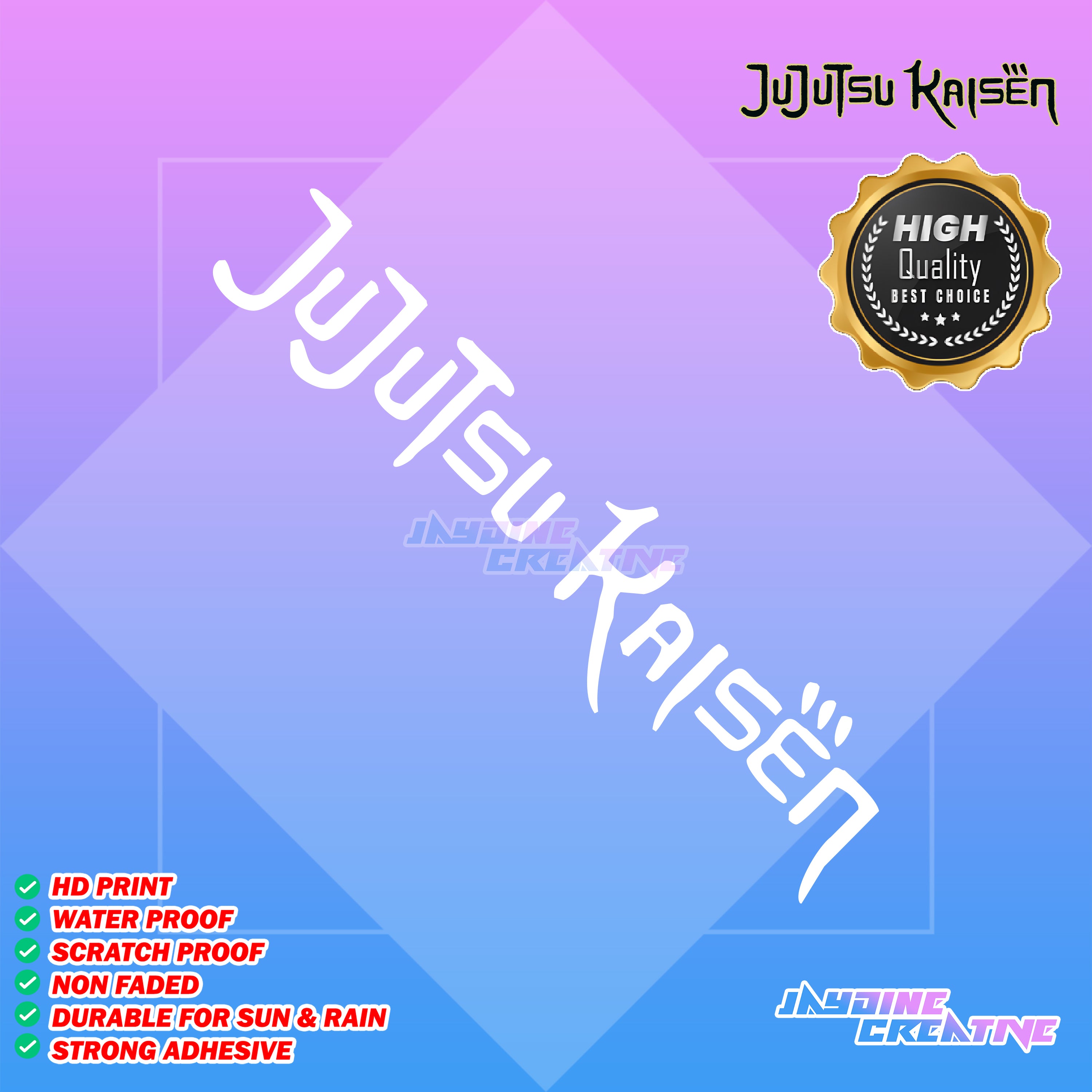 Jujutsu Kaisen Inspired Decal Cut-Out Sticker