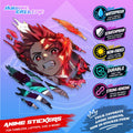 Demon Slayer Anime Inspired Scratch Sticker | Waterproof Vinyl for Helmet, Motorcycle & Tumbler