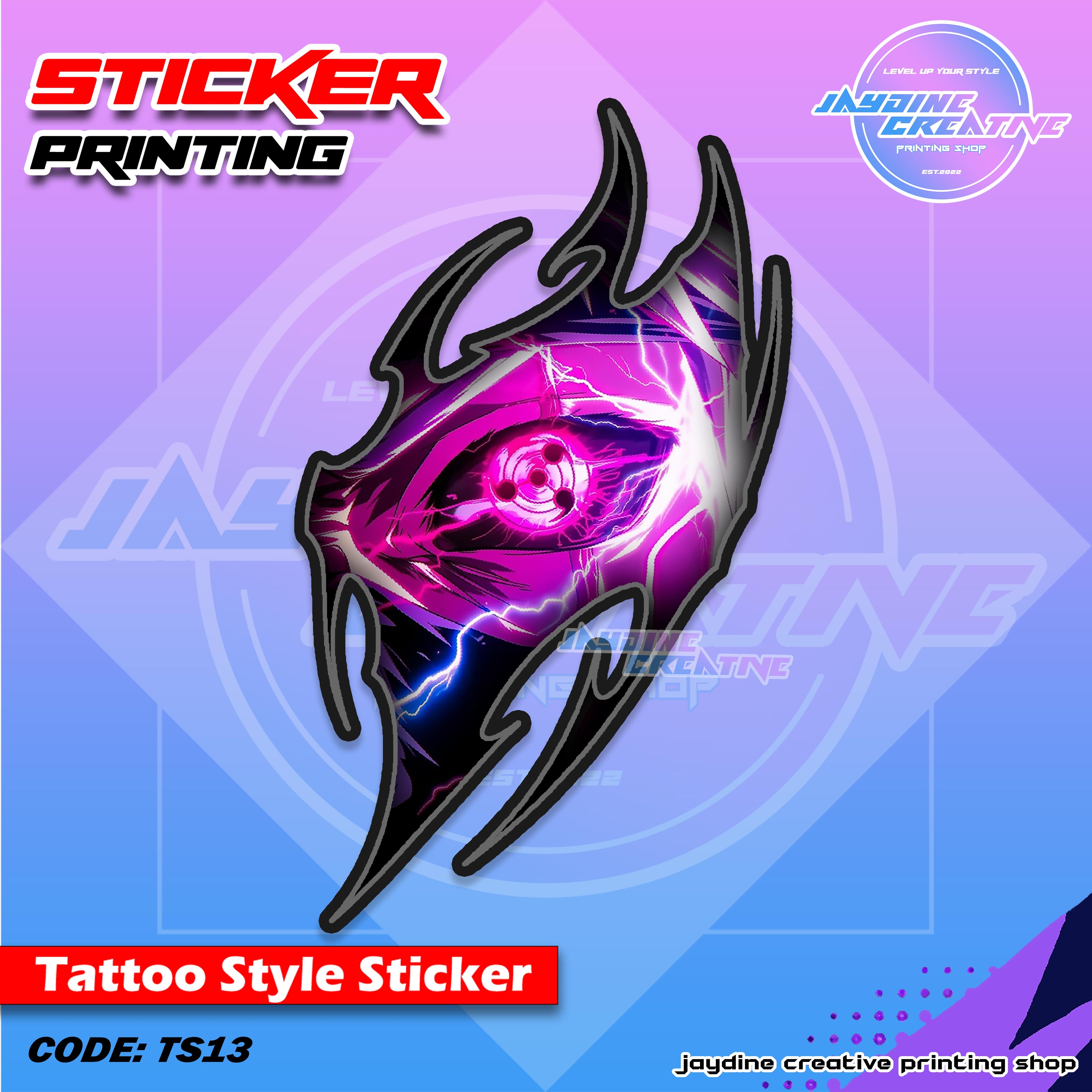 All Anime Inspired Tattoo Style Sticker