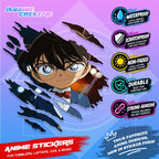 Detective Conan Anime Inspired Scratch Sticker | Waterproof Vinyl for Helmet, Laptop & Tumbler