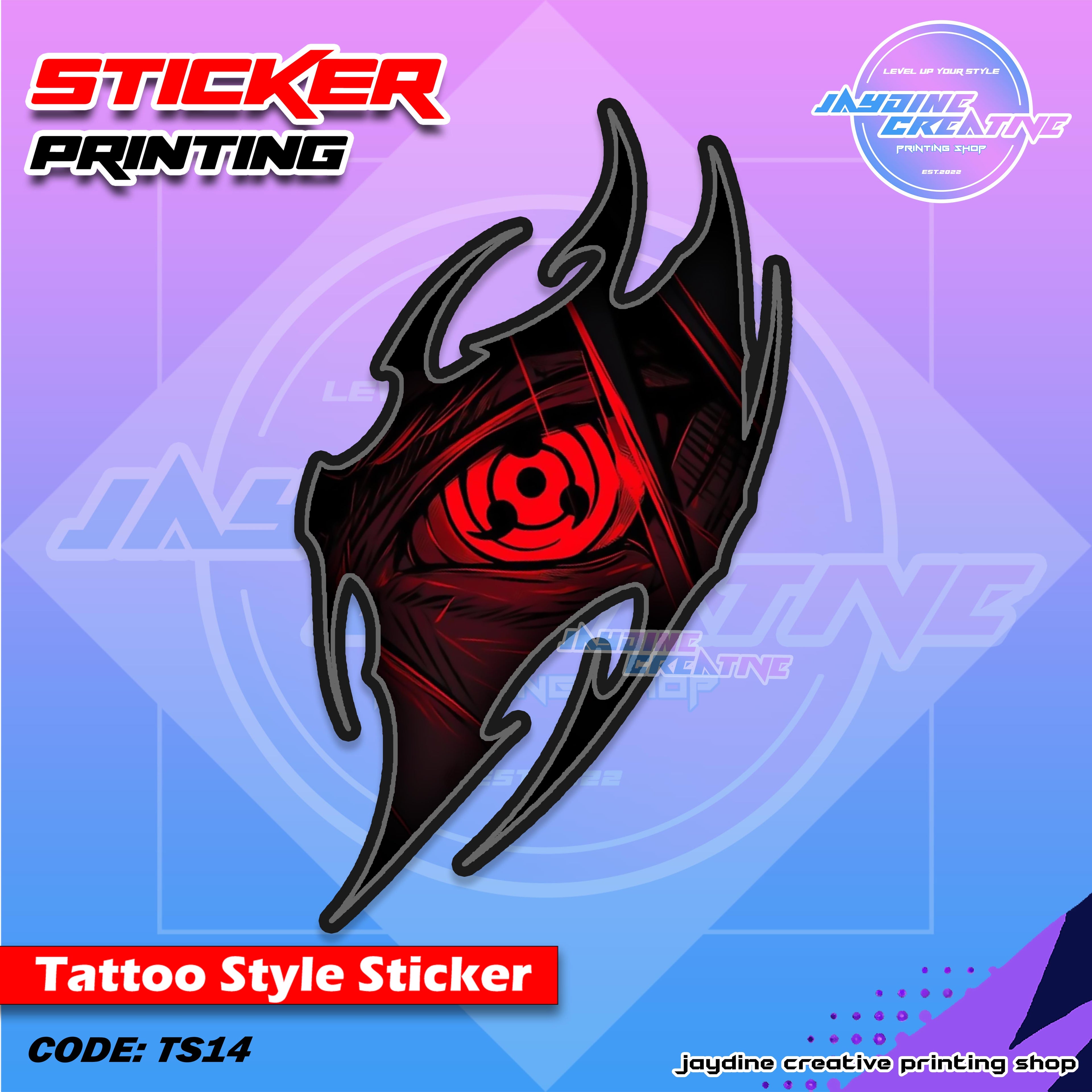 All Anime Inspired Tattoo Style Sticker