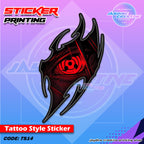 All Anime Inspired Tattoo Style Sticker