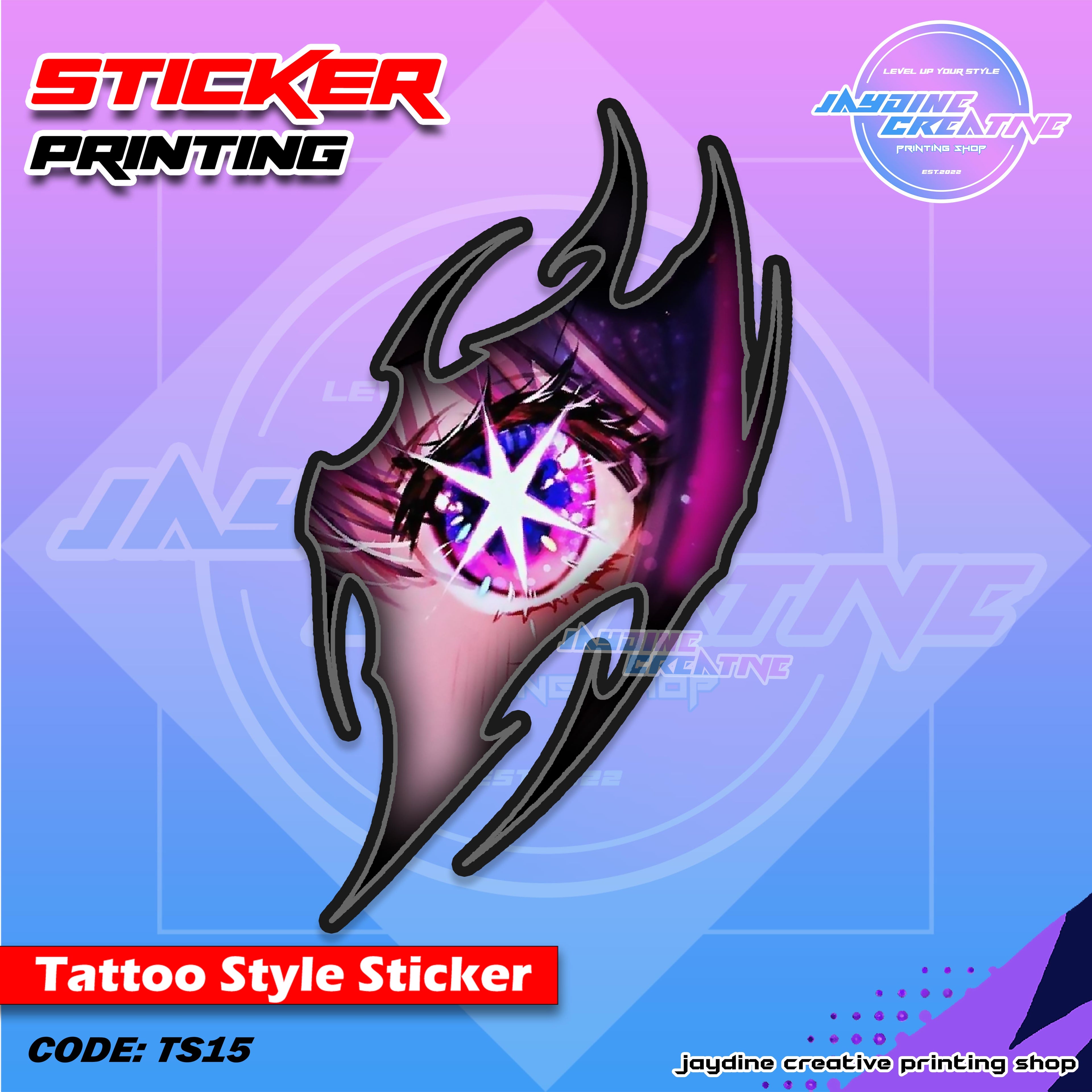 All Anime Inspired Tattoo Style Sticker