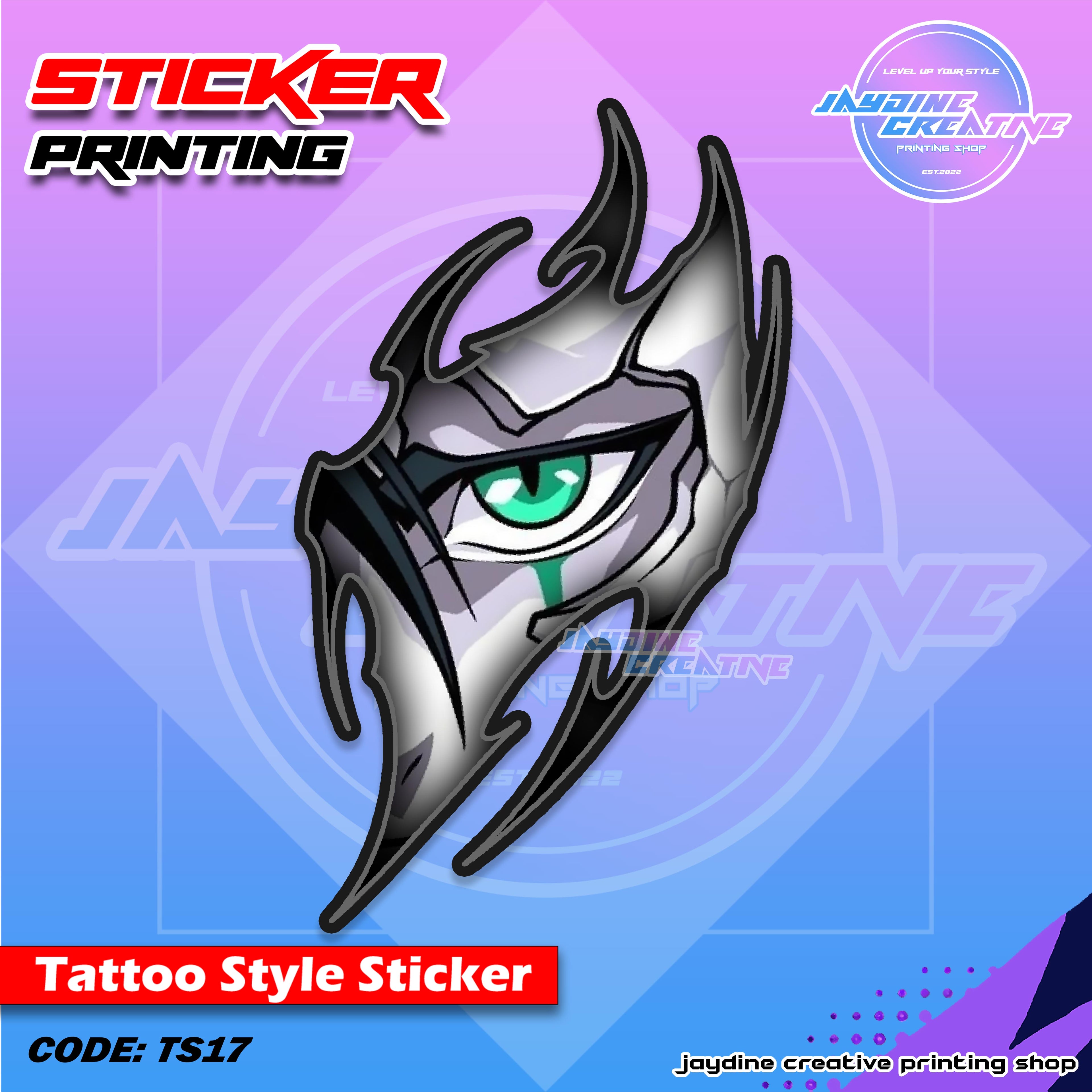 All Anime Inspired Tattoo Style Sticker