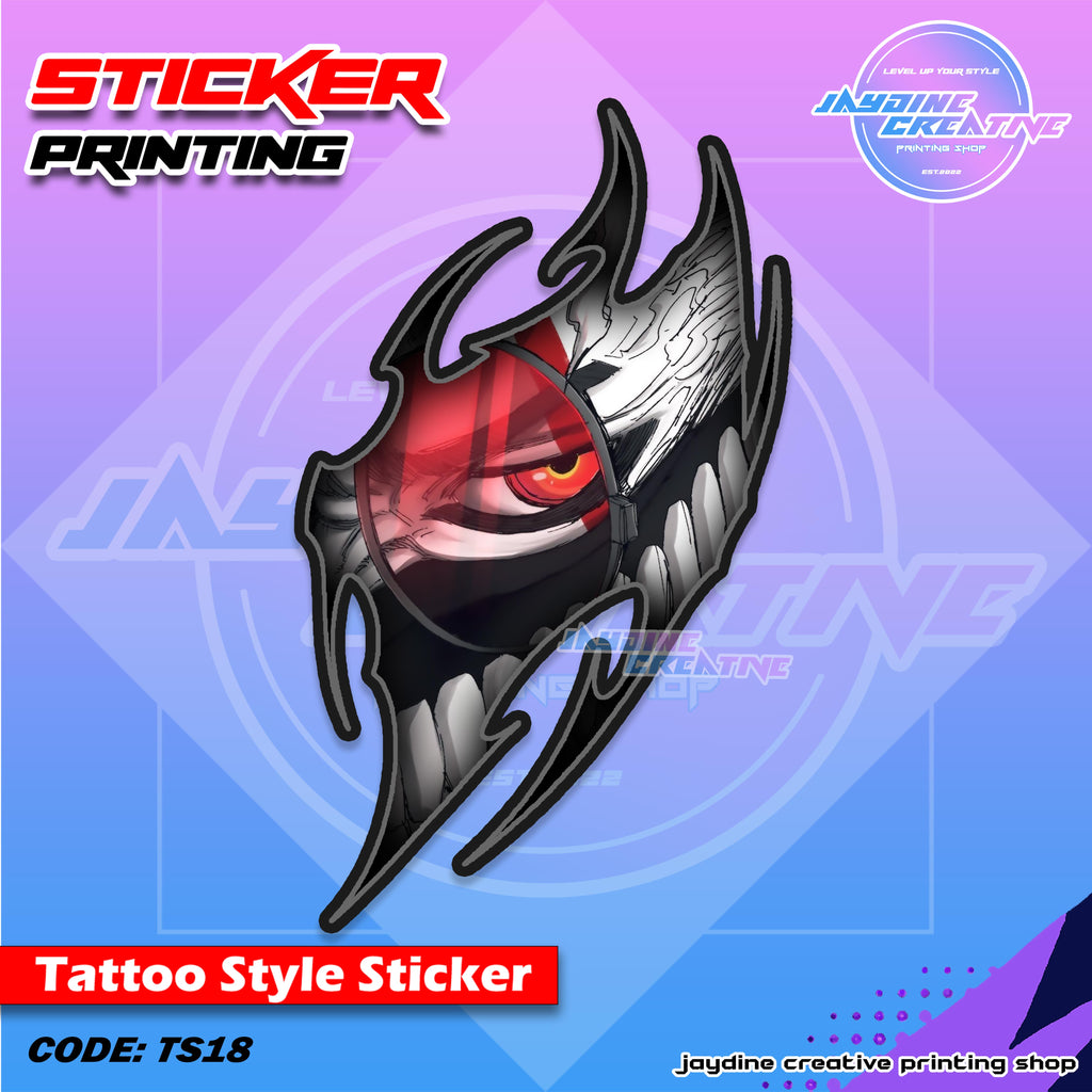 All Anime Inspired Tattoo Style Sticker