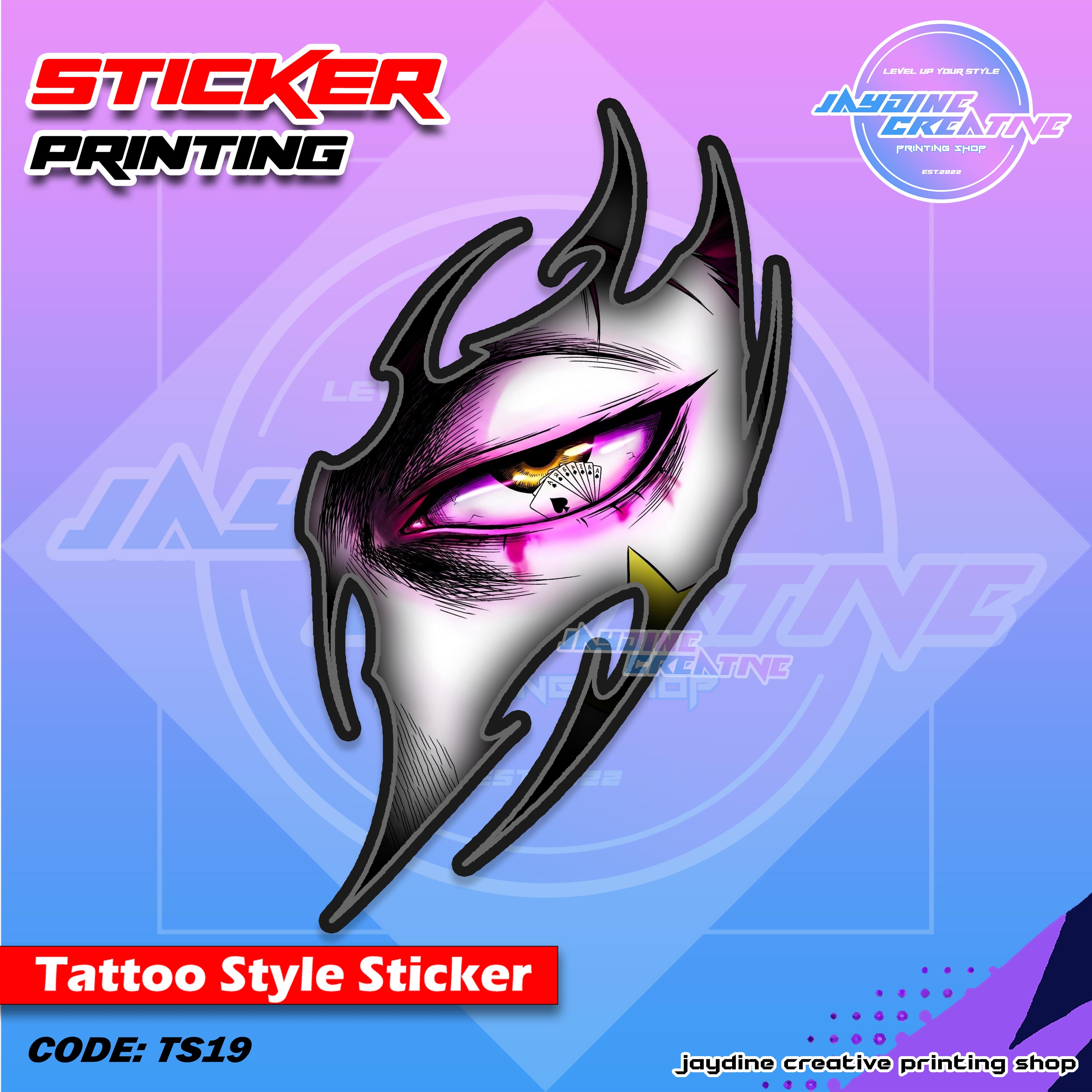 All Anime Inspired Tattoo Style Sticker