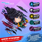 Demon Slayer Anime Inspired Scratch Sticker | Waterproof Vinyl for Helmet, Motorcycle & Tumbler