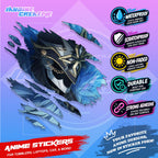 Genshin Natlan Inspired Scratch Sticker | Waterproof Vinyl for Helmet, Motorcycle, Laptop & Tumbler