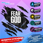 Bible Verse God Jesus Christ Scratch Sticker Waterproof Vinyl for Helmet, Motorcycle, Car & Tumbler