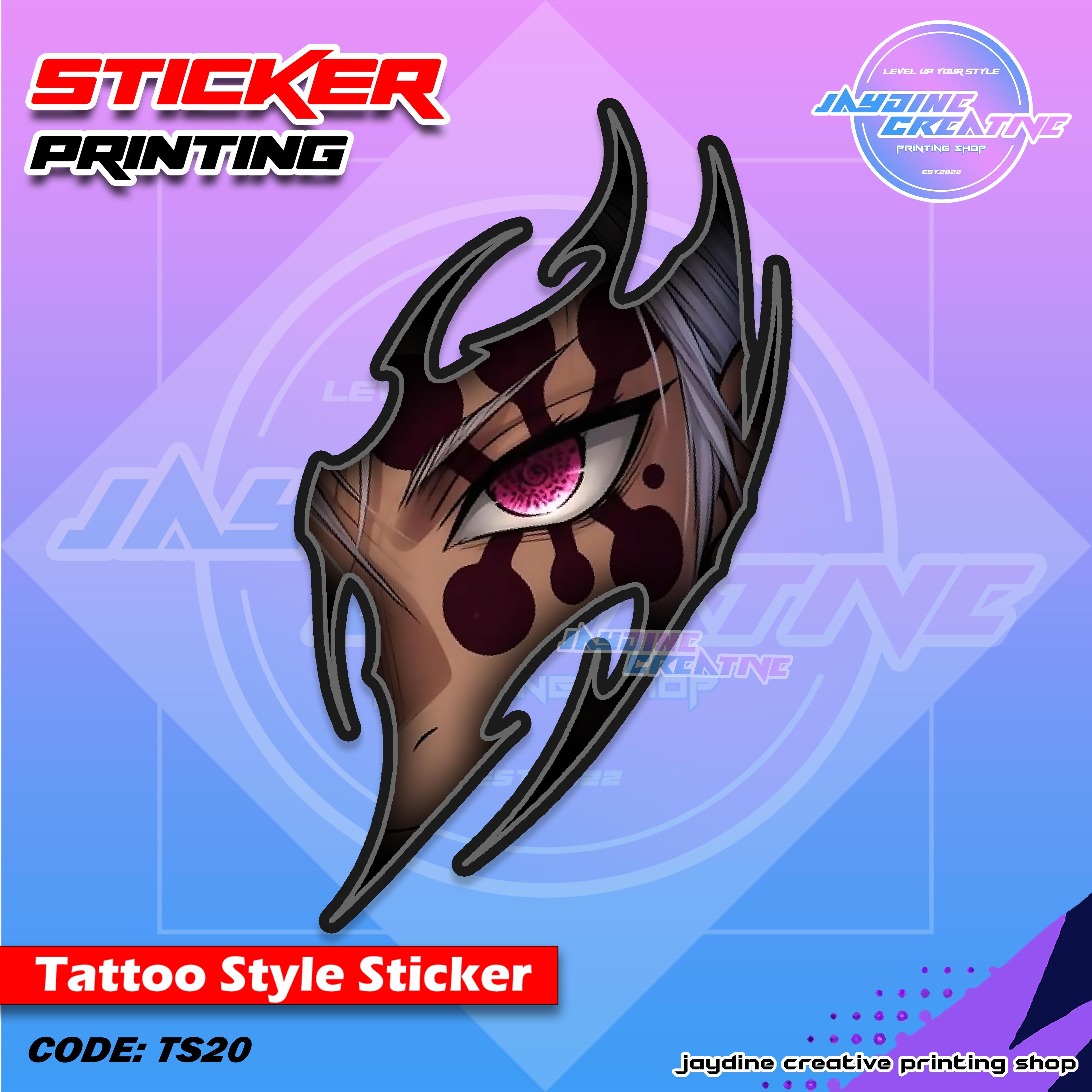 All Anime Inspired Tattoo Style Sticker