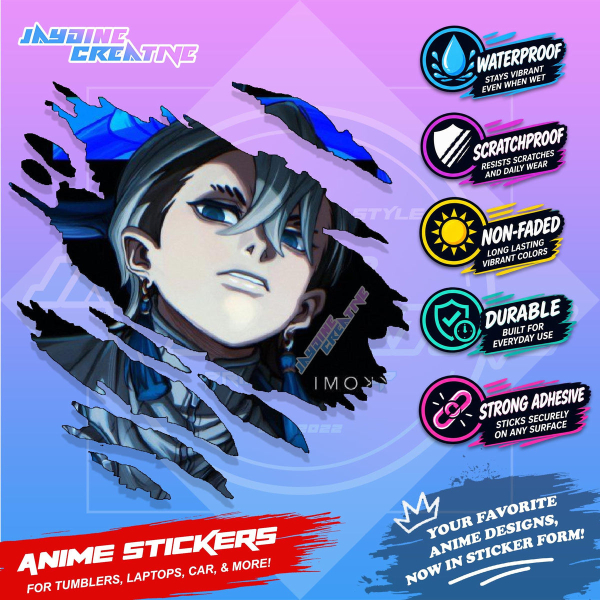 Gachiakuta Anime Inspired Scratch Sticker | Waterproof Vinyl for Helmet Motorcycle, Laptop & Tumbler