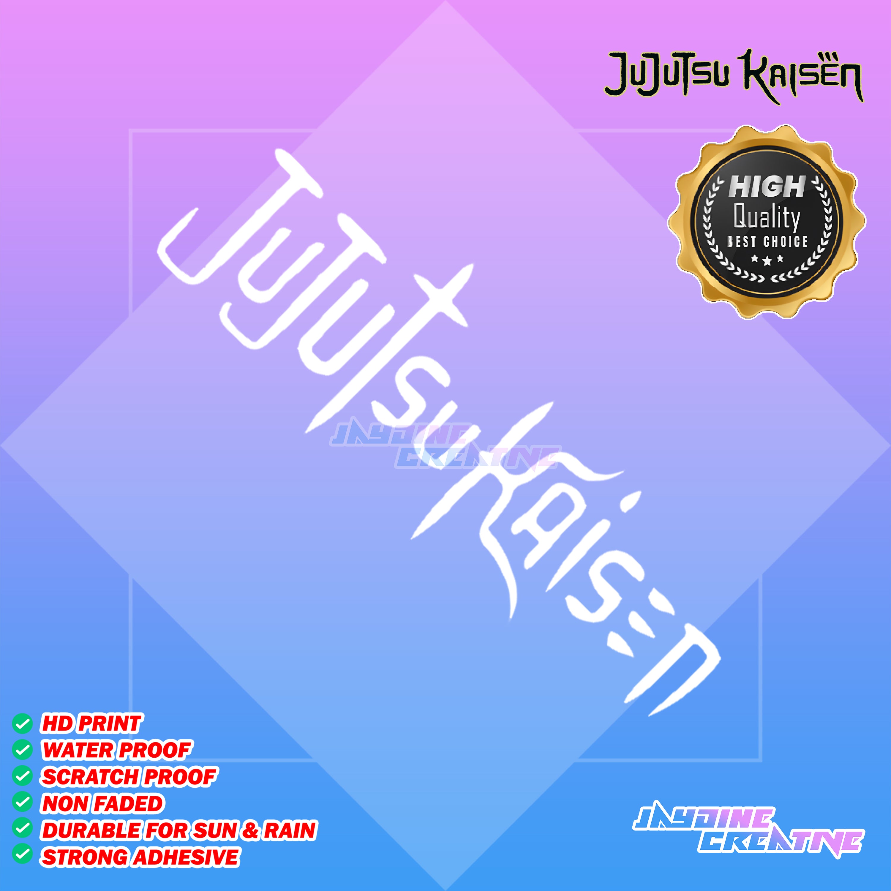 Jujutsu Kaisen Inspired Decal Cut-Out Sticker