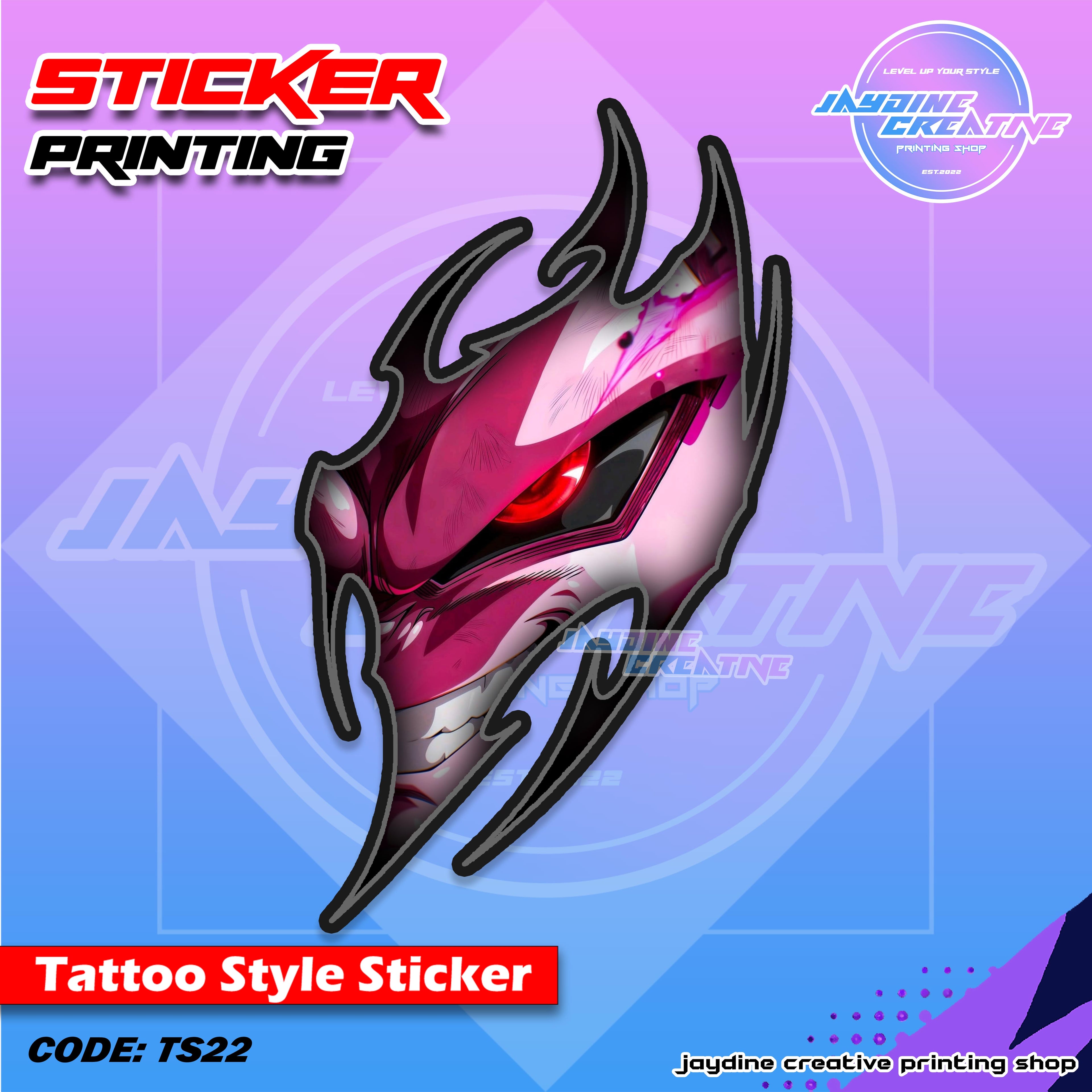 All Anime Inspired Tattoo Style Sticker