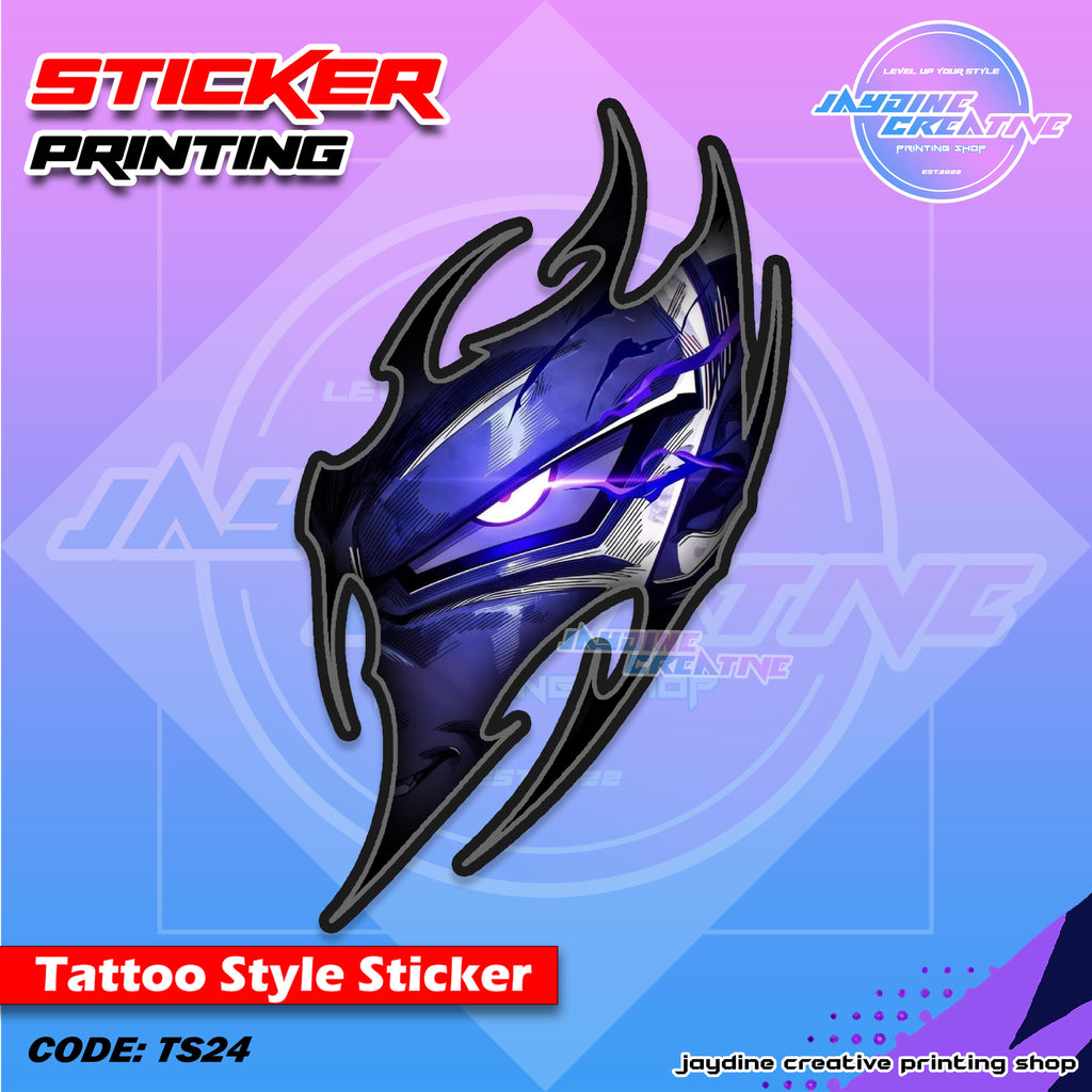 All Anime Inspired Tattoo Style Sticker
