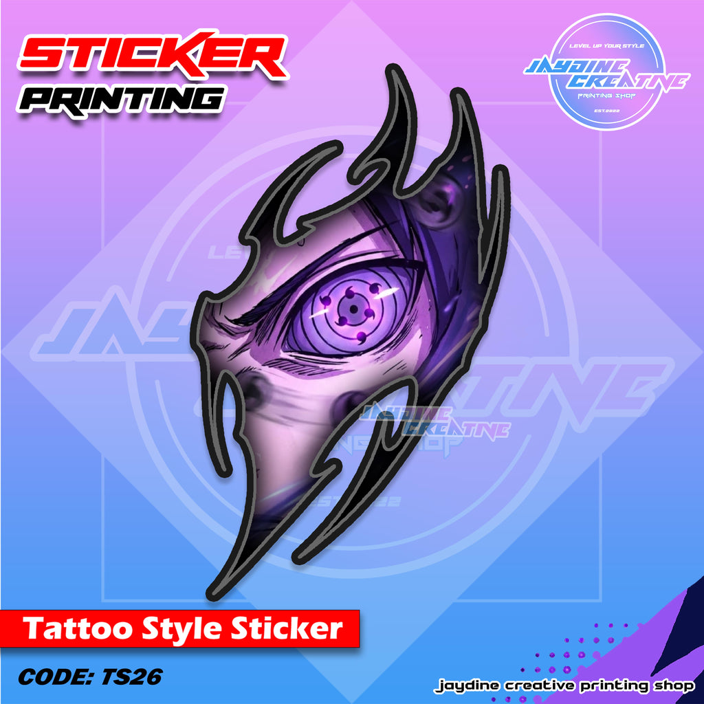 All Anime Inspired Tattoo Style Sticker
