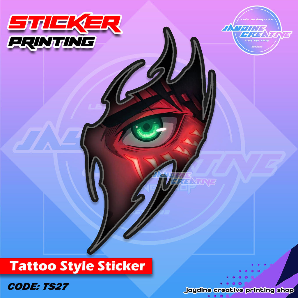 All Anime Inspired Tattoo Style Sticker