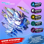Dragonball Anime Inspired Scratch Sticker Waterproof Vinyl for Helmet, Motorcycle, Car & Tumbler