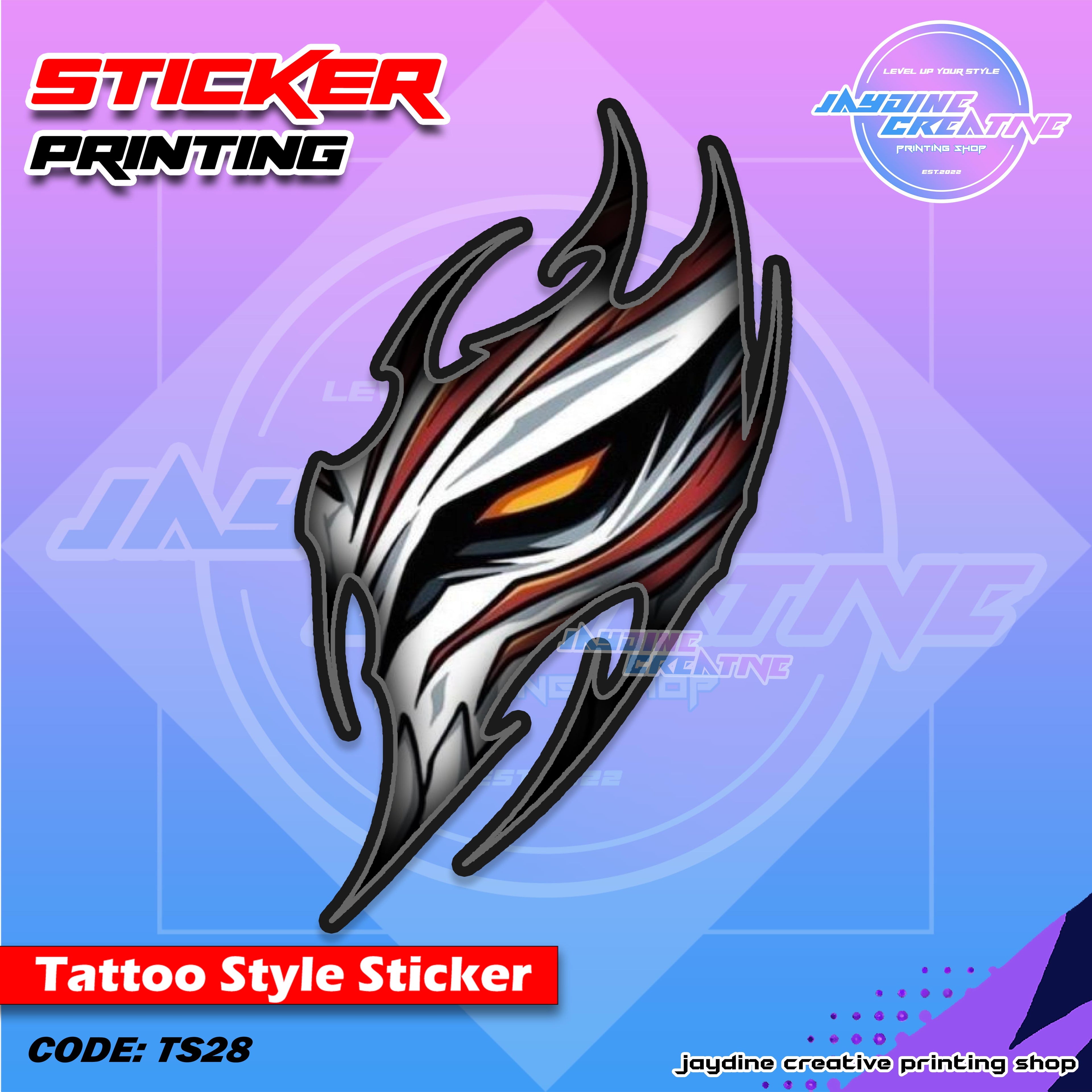 All Anime Inspired Tattoo Style Sticker