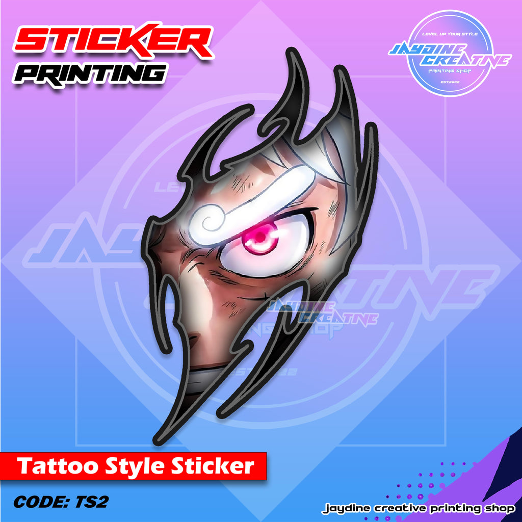 All Anime Inspired Tattoo Style Sticker