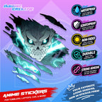 Kaiju no. 8 Anime Inspired Scratch Sticker Waterproof Vinyl for Helmet, Motorcycle, Laptop & Tumbler