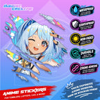 Genshin Natlan Inspired Scratch Sticker | Waterproof Vinyl for Helmet, Motorcycle, Laptop & Tumbler
