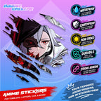 Genshin Fontaine Inspired Scratch Sticker | Waterproof Vinyl for Helmet Motorcycle, Laptop & Tumbler