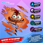 Inside Out Inspired Scratch Sticker Waterproof Vinyl for Helmet, Motorcycle, Laptop & Tumbler