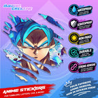 Dragonball Anime Inspired Scratch Sticker Waterproof Vinyl for Helmet, Motorcycle, Car & Tumbler