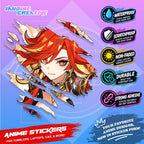 Genshin Natlan Inspired Scratch Sticker | Waterproof Vinyl for Helmet, Motorcycle, Laptop & Tumbler