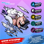 One Piece Anime Inspired Scratch Sticker Waterproof Vinyl for Helmet, Motorcycle, Car, Laptop, Phone & Tumbler