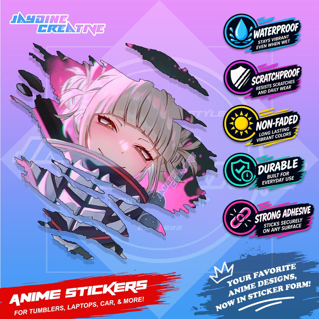 My Hero Academia Anime Inspired Scratch Sticker Waterproof Vinyl for Helmet, Car, Laptop & Tumbler