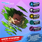 Hunter x Hunter Inspired Scratch Sticker | Waterproof Vinyl for Helmet, Motorcycle, Car & Tumbler