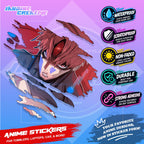 Dandadan Anime Scratch Sticker | Waterproof Vinyl for Helmet, Motorcycle, Car, Laptop & Tumbler