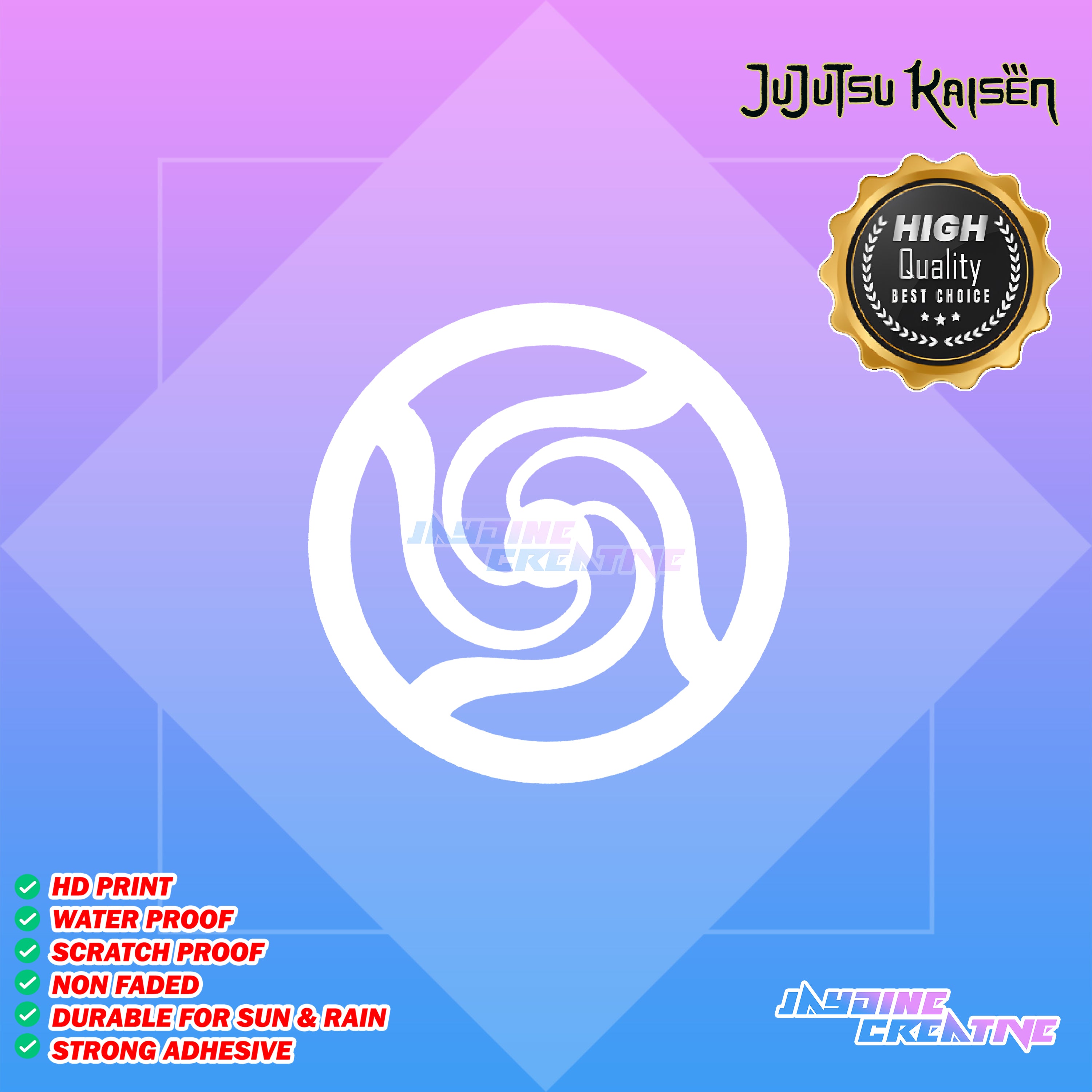 Jujutsu Kaisen Inspired Decal Cut-Out Sticker
