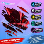Solo Leveling Inspired Scratch Sticker | Waterproof Vinyl for Helmet, Motorcycle, Car & Tumbler