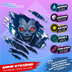 Death Note Anime Inspired Scratch Sticker | Waterproof Vinyl for Helmet Motorcycle, Laptop & Tumbler
