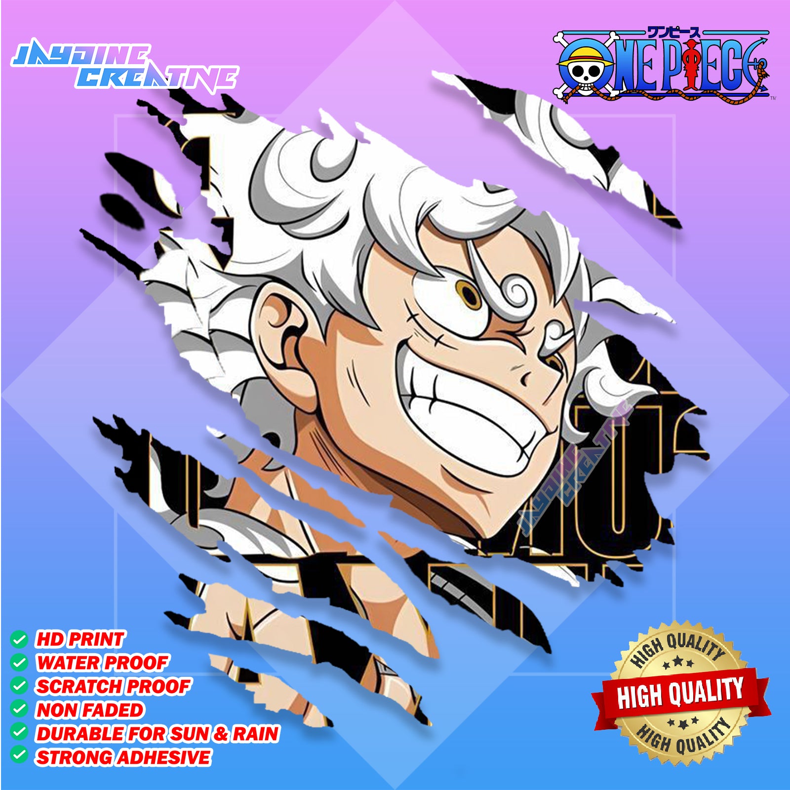 One Piece Scratch Design Sticker