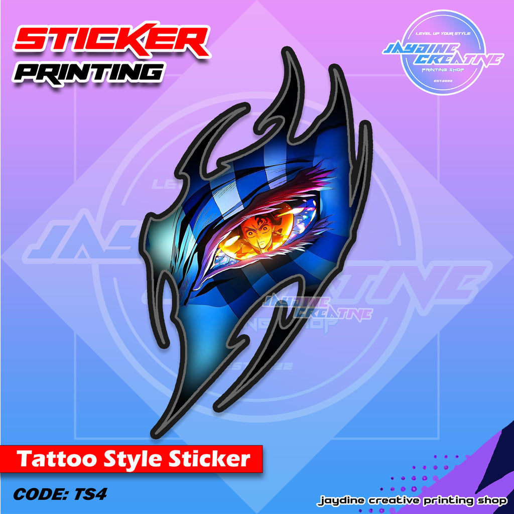 All Anime Inspired Tattoo Style Sticker