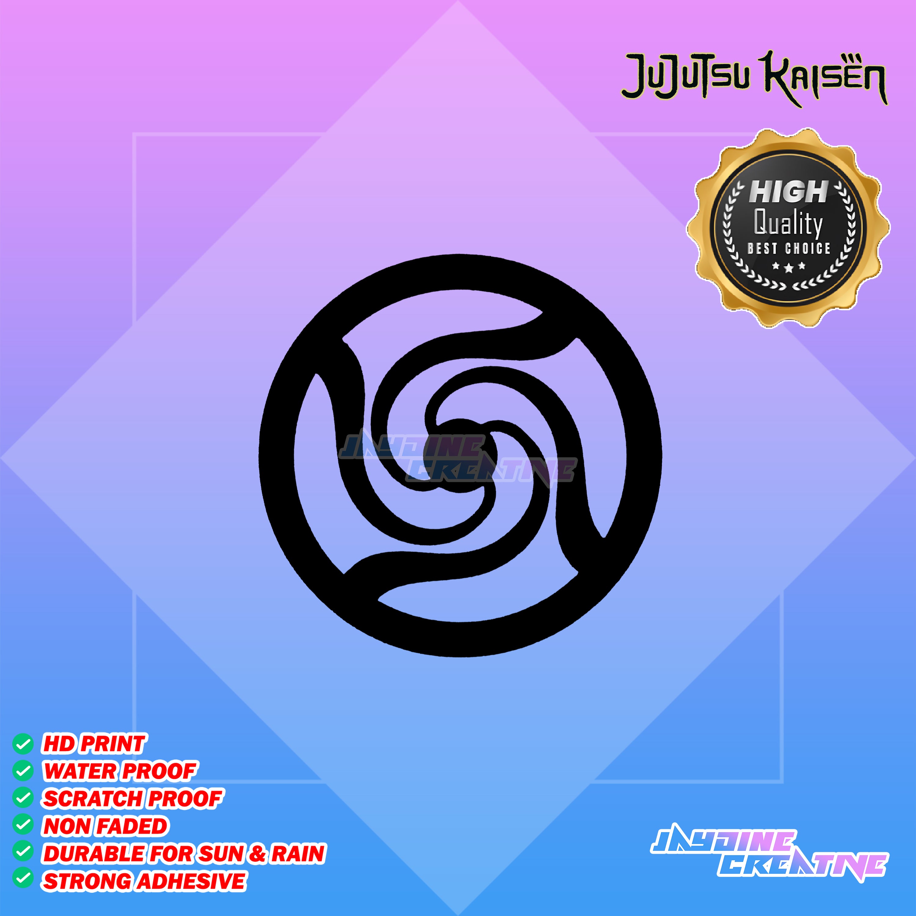 Jujutsu Kaisen Inspired Decal Cut-Out Sticker