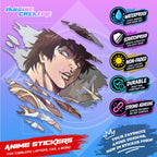 Baki Inspired Scratch Sticker | Waterproof Vinyl for Helmet, Motorcycle, Car, Laptops & Tumblers