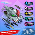 Gundam Inspired Scratch Sticker | Waterproof Vinyl for Helmet, Motorcycle, Car, Laptop & Tumbler