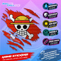 One Piece Flag Anime Inspired Scratch Sticker Waterproof Vinyl for Helmet, Motorcycle, Car, Laptop, Phone & Tumbler