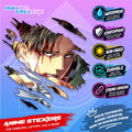 Attack on Titan Anime Inspired Scratch Sticker Waterproof Vinyl for Helmet Motorcycle, Car & Tumbler