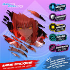 Chainsawman Anime Inspired Scratch Sticker Waterproof Vinyl for Helmet, Motorcycle, Laptop & Tumbler